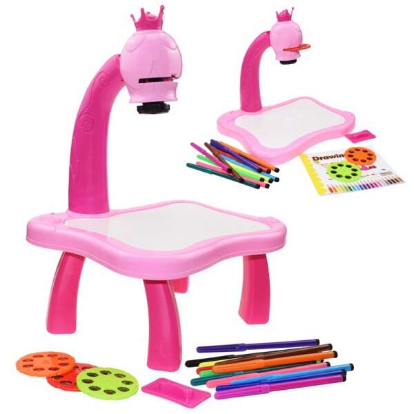 KETIEE Proiettore Disegno per Bambini, Tavolino con Proiettore  Intelligente, tracciare e disegnare, Toy Tavolo da Disegno per Bambini 2 3  4 5 6