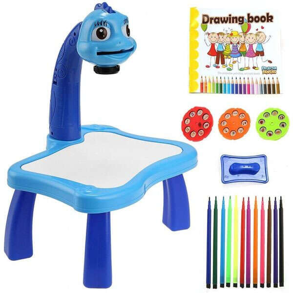 Tavolo Da Disegno Bambini Con Giraffa Proiettore Led Per Imparare A  Disegnare