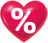 Heart percent badge